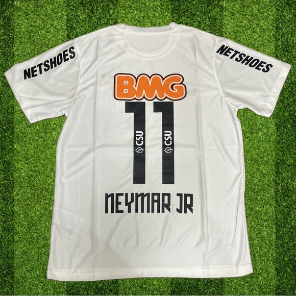 Nike Other - Nike Neymar White Santos FC Soccer Retro Jersey